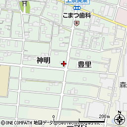 愛知県江南市上奈良町神明211周辺の地図