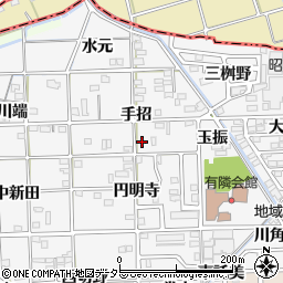 愛知県一宮市時之島手招55周辺の地図