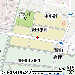 愛知県犬山市楽田小針周辺の地図