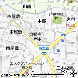 愛知県一宮市時之島上屋敷11周辺の地図