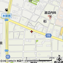 愛知県江南市木賀町杉179周辺の地図