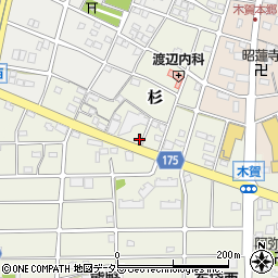 愛知県江南市木賀町杉周辺の地図