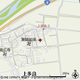 滋賀県米原市上多良周辺の地図