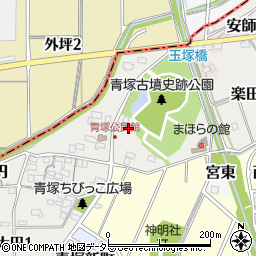 愛知県犬山市青塚周辺の地図