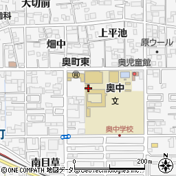 愛知県一宮市奥町上平池周辺の地図