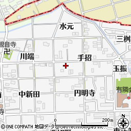 愛知県一宮市時之島手招45周辺の地図