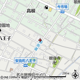 愛知県江南市安良町八王子154周辺の地図