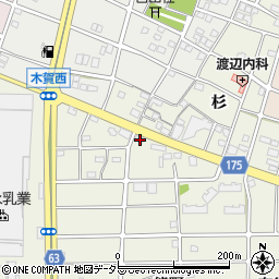 愛知県江南市木賀町杉174周辺の地図