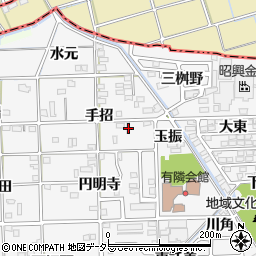 愛知県一宮市時之島手招62周辺の地図