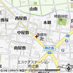 愛知県一宮市時之島上屋敷2周辺の地図