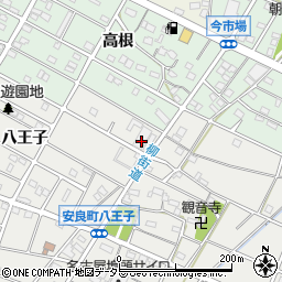 愛知県江南市安良町八王子152周辺の地図