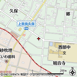 愛知県江南市上奈良町観音寺11周辺の地図