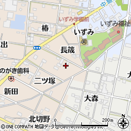 愛知県一宮市佐千原長筬周辺の地図
