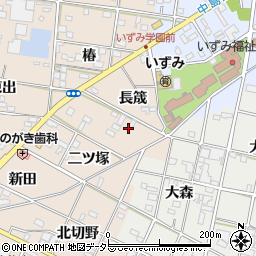 愛知県一宮市佐千原（長筬）周辺の地図