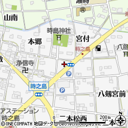 愛知県一宮市時之島時之島宮前周辺の地図