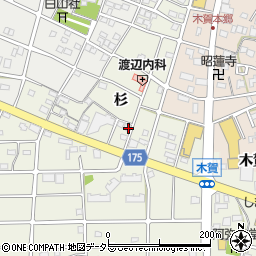 愛知県江南市木賀町杉135周辺の地図