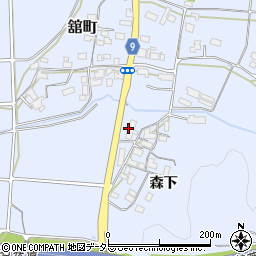 京都府綾部市舘町絵熊周辺の地図
