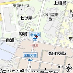 愛知県犬山市北大橋周辺の地図