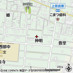 愛知県江南市上奈良町神明179周辺の地図