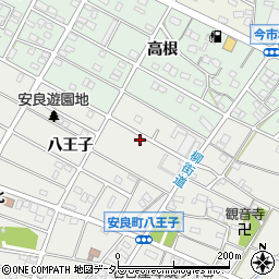 愛知県江南市安良町八王子163周辺の地図