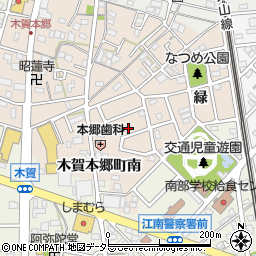 愛知県江南市木賀本郷町南204周辺の地図