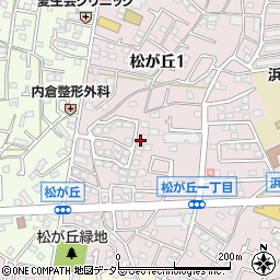 神奈川県茅ヶ崎市松が丘1丁目周辺の地図