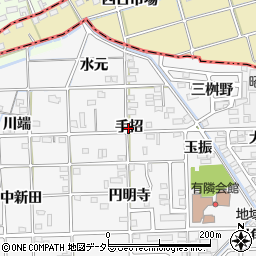 愛知県一宮市時之島（手招）周辺の地図
