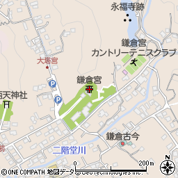 鎌倉宮周辺の地図