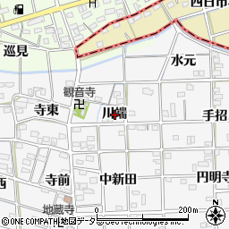 愛知県一宮市時之島川端周辺の地図