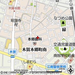 愛知県江南市木賀本郷町南105周辺の地図