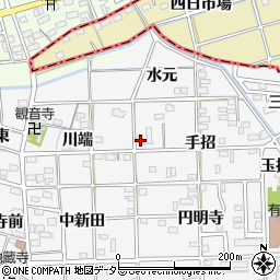 愛知県一宮市時之島手招38周辺の地図