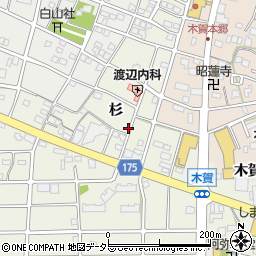 愛知県江南市木賀町杉88周辺の地図