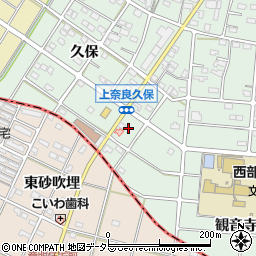 愛知県江南市上奈良町観音寺6周辺の地図