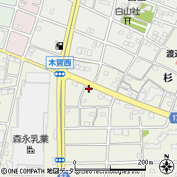 愛知県江南市木賀町杉153周辺の地図