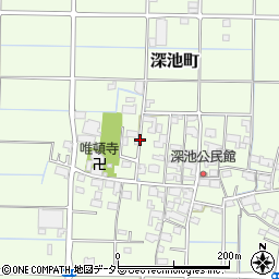 岐阜県大垣市深池町周辺の地図