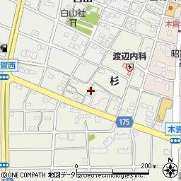 愛知県江南市木賀町杉96周辺の地図