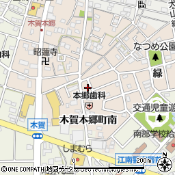 愛知県江南市木賀本郷町南82周辺の地図