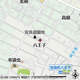 愛知県江南市安良町八王子62周辺の地図