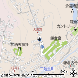 タイムズ鎌倉宮前駐車場周辺の地図