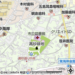 茅ヶ崎市立図書館周辺の地図