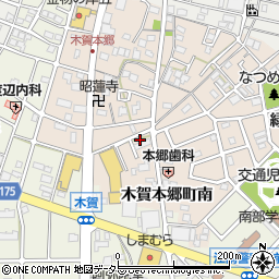 愛知県江南市木賀本郷町南12周辺の地図