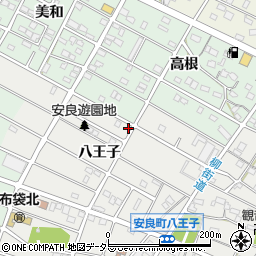 愛知県江南市安良町八王子40周辺の地図