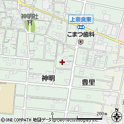 愛知県江南市上奈良町神明116周辺の地図