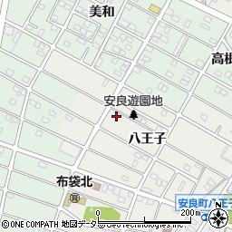 愛知県江南市安良町八王子72周辺の地図