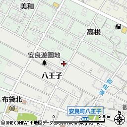 愛知県江南市安良町八王子39周辺の地図