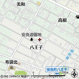 愛知県江南市安良町八王子45周辺の地図