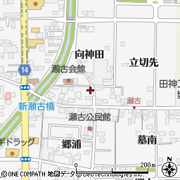 愛知県一宮市奥町向神田周辺の地図