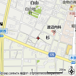 愛知県江南市木賀町杉93周辺の地図