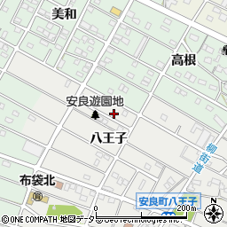 愛知県江南市安良町八王子46周辺の地図