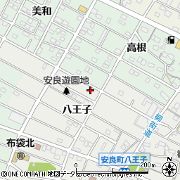 愛知県江南市安良町八王子38周辺の地図